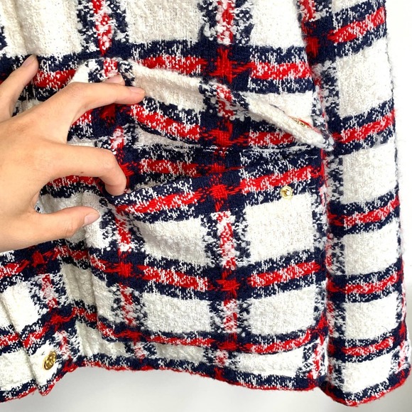 NWT Gucci tweed check-print jacket Size 42 - Picture 14 of 16